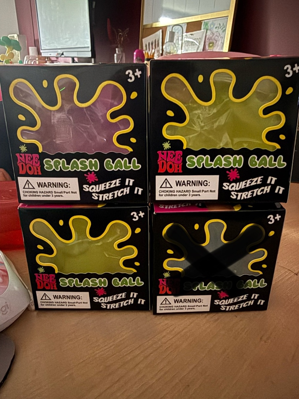 Splash Ball Squeeze Toy - green & Purple
